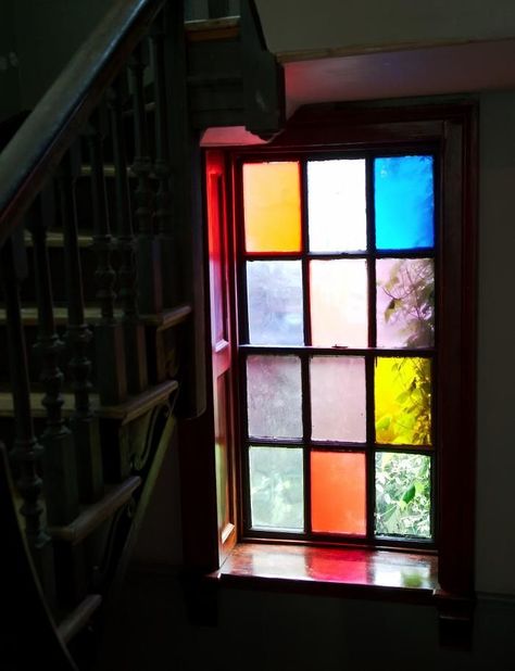 Disc Interiors, House Stairs, Glass Blocks, Leaded Glass, Window Design, Stained Glass Windows, 인테리어 디자인, My Dream Home, Future House