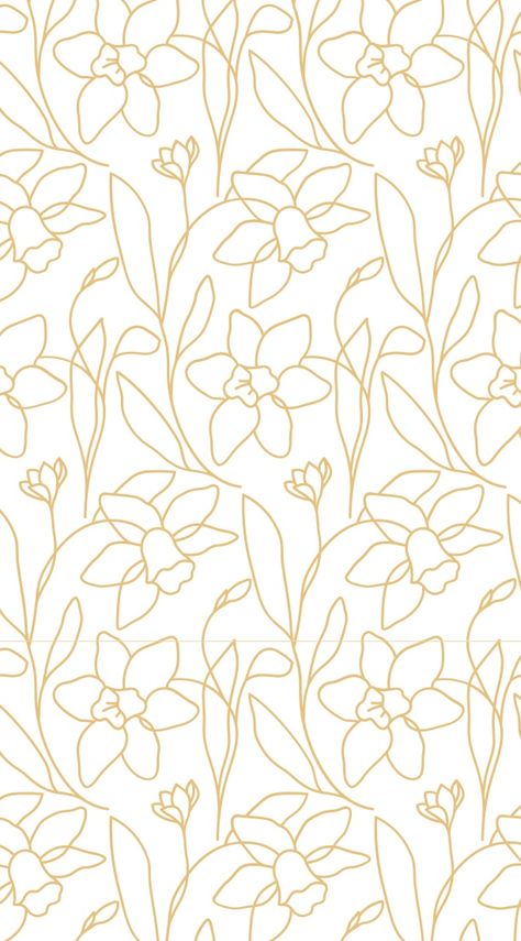 Simple Floral Pattern Design, Dotted Pattern Design, Minimalistic Pattern Design, Pretty Patterns Aesthetic, Floral Line Art Pattern, Daffodil Wallpaper, Simple Floral Pattern, Motif Vector, Wall Paint Patterns