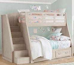 Bunk Beds For Girls Room, Bed For Girls Room, Girls Bunk Beds, Bunk Beds With Stairs, Bunk Bed Designs, Full Bunk Beds, Twin Bunk Beds, Kids Bunk Beds, Kids' Bed