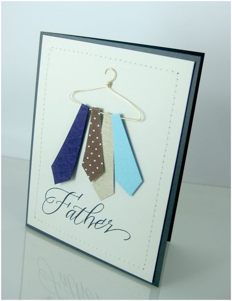 DeNami Father's Day Tie card by @Damask Love Homemade Fathers Day Gifts, Cool Fathers Day Gifts, 카드 디자인, Fathers Day Crafts, Father's Day Card, Male Cards, Masculine Cards, Fathers Day Cards, Creative Cards