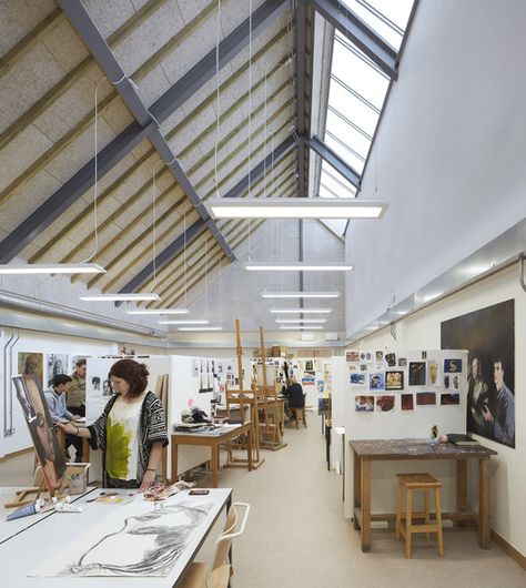 Loft Art Studio, Classroom Architecture, Art Studio Design, School Interior, Education Architecture, Building A Shed, Classroom Design, Studio Photo, House Architecture Design