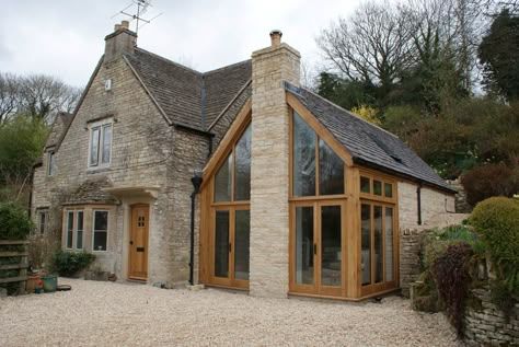 littlemead cottage — Roger Gransmore Architect Cottage Extension, Oak Framed Buildings, Garden Room Extensions, Glass Extension, Room Extensions, House Extension Design, Cottage Exterior, Self Build, Rustic Home Design