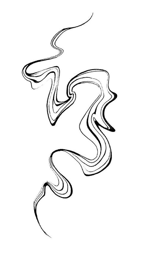 Tattoo Ideas Thick Lines, Liquify Tattoo, Tattoo Designs Linework, Liquid Tattoo Design, Swirl Tattoo Designs, Swirly Tattoo, Swirl Tattoo, Abstract Tattoo Ideas, Abstract Tattoos