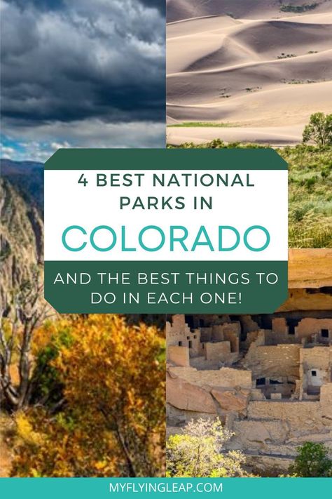 Colorado has some of the best national parks in the USA. Here are the four ones you must visit while in the midwest! #colorado #coloradonationalparks #mesaverde #greatsandunes #blackcanyonnationalpark #rockymountainnationalpark National Parks In Colorado, Colorado National Parks, Beginner Hiker, Best National Parks, Mesa Verde National Park, Sand Dunes National Park, Best Campgrounds, Visit Usa, Out West