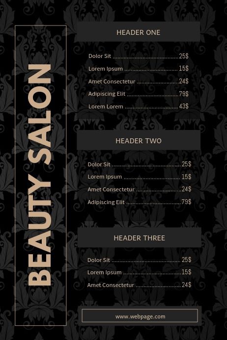 Massage Price List, Spa Price List, Beauty Salon Price List, Stylist Logo, Price List Design, Salon Price List, Price List Template, Business Flyers, Promotional Flyers