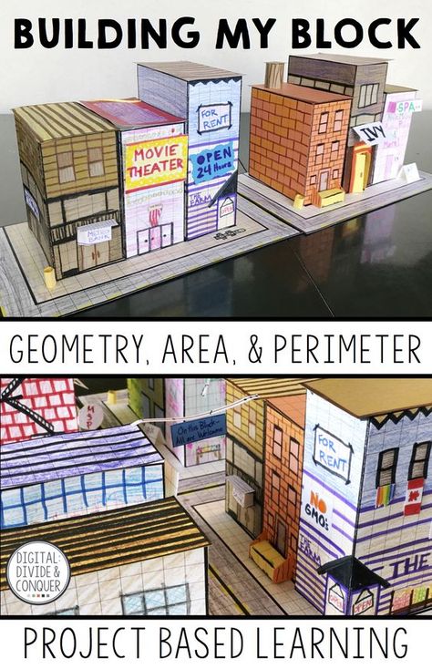 Organizational Design, Block Building, Area And Perimeter, Cities Around The World, City Block, Why Don't We, Math Projects, Third Grade Math, Math Geometry