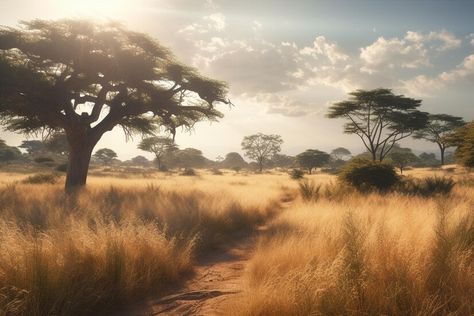 A landscape with a tree on the left and a road that has the word serengeti on the right. | Premium AI-generated image Safari Landscape, Africa Landscape, Africa Nature, African Landscape, Forest Mountain, Free Business Card Mockup, Mountain Print, Urban Setting, Business Card Maker