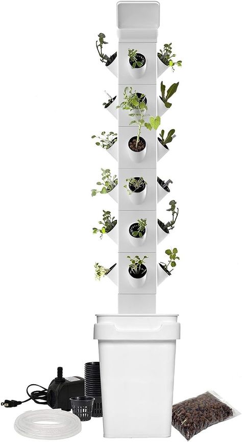 Hydroponic Herb Garden, Grow Tower, Plant Tower, Hydroponic Gardening System, Herb Garden Wall, Indoor Hydroponics, Farming Technology, Gift Towers, Hydroponic Growing