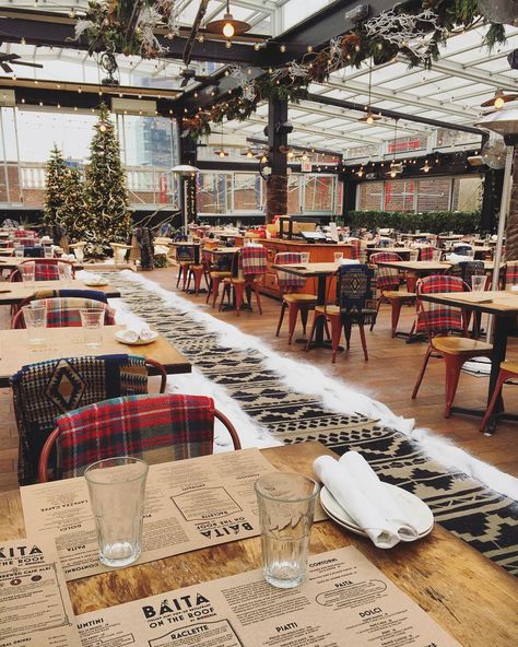 Eataly's Cozy Pop-Up Rooftop Restaurant Feels Like You're in an Italian Alps Ski Lodge | spoiled NYC Winter Restaurant, Christmas Restaurant, Lodge Restaurant, Christmas Restaurants Nyc, Best Italian Restaurants In Nyc, Best Italian Food In Nyc, Italian Restaurant Nyc, The Plaza Hotel Nyc Christmas, Winter Lodge