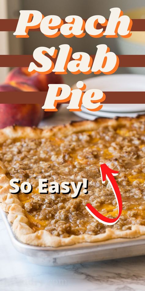 Peach Slab Pie, Slab Pies, Aglio E Olio Recipe, Slab Pie Recipes, Dessert Pizza Recipes, Peach Pie Filling, Summer Sweets, Slab Pie, Peach Crisp