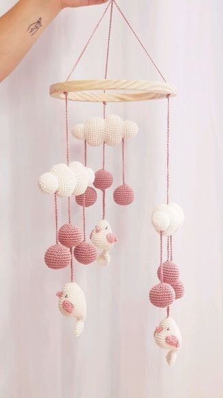 Crochet Crib, Crochet Nursery Decor, Crochet Baby Mobiles, Crochet Wall Art, Crochet Baby Gifts, Crochet Nursery, Crochet Mobile, Crochet Animal Amigurumi, Crochet Bunny Pattern