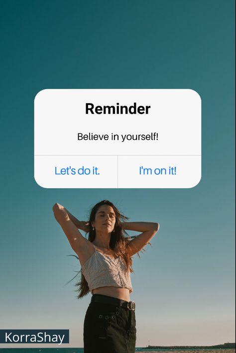 Reminder: believe in yourself! Helpful tips for learning to believe in you! How to believe in yourself. Motivational quote about believing in yourself! How To Believe In Yourself, Believe In Yourself Quotes Motivation, I Believe, Believe Yourself, You Can Do It Quotes, Quotes Time, Vision Board Template, How To Believe, Believe In Yourself Quotes