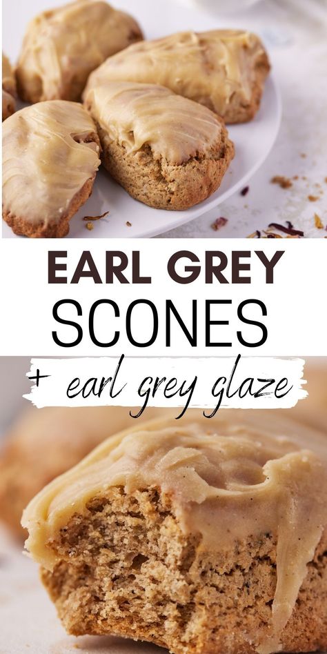 Recipes With Earl Grey Tea, Earl Grey Tea Cake Recipe, London Fog Scones, Earl Gray Scones, Earl Grey Scones Recipe, Earl Grey Tea Cake, Earl Grey Desserts, Mini Scones Recipe, Earl Grey Recipes