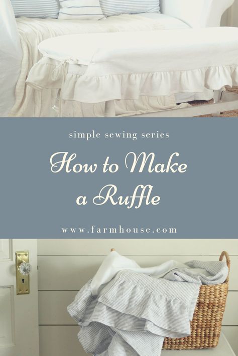 How to Make a Ruffle - Farmhouse on Boone Sew Ruffles, Easy Girls Dress, How To Make A Ruffle, Learning How To Sew, Sewing Gadgets, Farmhouse On Boone, Simple Sewing Tutorial, Diy Sewing Tutorials, Dress Sewing Tutorials