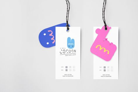 Kids Branding Design, Hang Tag Design, Baby Logo, Box Packaging Design, Branding Packaging, Creative Packaging Design, Creative Packaging, Tag Design, Woven Labels