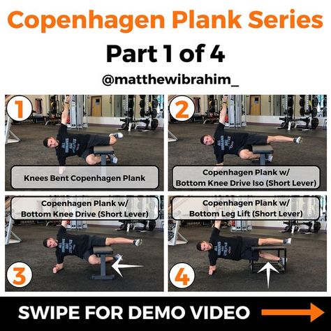 Matthew S. Ibrahim on Instagram: "Copenhagen Plank Series: Part 1 of 4 ⠀ 🧐The groin (adductor) muscles often get neglected in training in terms of isolated exercises. ⠀ 🎯Keeping this area healthy and strong will go a long way in terms of helping you perform at high levels in sport and training, in addition to keeping your hips, knees and low back feeling good. ⠀ 👥Additionally, the groin (adductor) muscles are neighbors of the hamstring muscle group, which is an area that always seems to rear Copenhagen Plank, Isolated Exercises, Plank Series, Adductor Muscles, Hamstring Muscles, Leg Lifts, Feeling Good, Muscle Groups, Easy Workouts