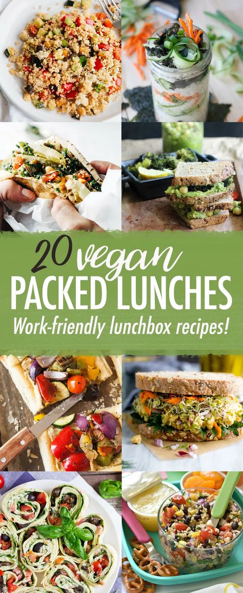 Vegan Packed Lunch, Packed Lunch Recipes, Resep Vegan, Health Lunch, Lunchbox Recipes, Recipes For The Whole Family, Packed Lunches, Vegan Lunch Recipes, Packed Lunch