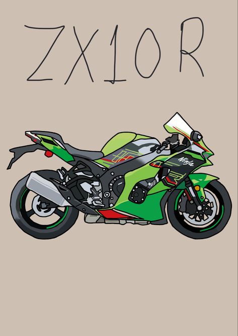 #drawing #motorcycle #bike #kawasaki Zx10r Drawing, Kawasaki Ninja H2r Drawing, Kawasaki Drawing, Motor Bike Drawing, Motos Aesthetic, Biker Drawing, Drawing Motorcycle, Moto Ninja, Bike Kawasaki