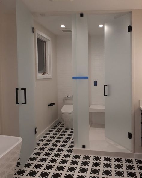 Bathroom Separate Shower And Toilet, Non Glass Shower Doors, Glass Toilet Room Master Bath, Bathroom With Separate Toilet, Bathroom Toilet Divider, Separate Shower Room, Small Bathroom With Private Toilet, Bathroom Enclosure, Bathroom With Hidden Toilet