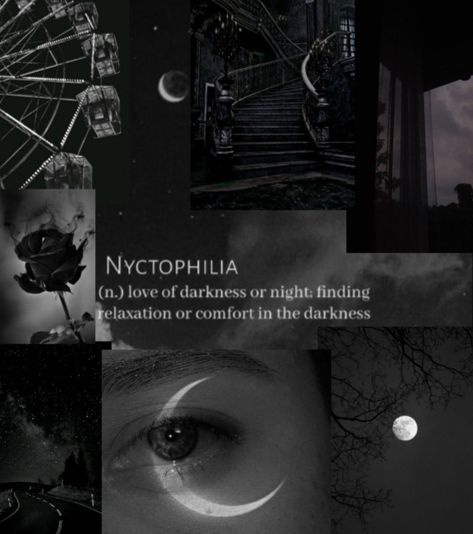 Nyctophilia- love of darkness or night, finding relaxation or confidence in darkness Nyctophilia Aesthetic Wallpaper, Nyctophilia Wallpaper, Nyctophilia Aesthetic, Uncommon Words, Discord Pfp, Rare Words, Dark Feminine Aesthetic, Wallpapers Backgrounds, Beautiful Islamic Quotes