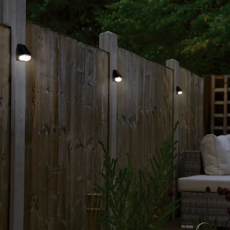 Fence Outdoor, Fence Lights, Deck Fence, Solar Light Crafts, Solar Fence Lights, Solar Deck Lights, Deck Lights, Fence Lighting, Stair Decor