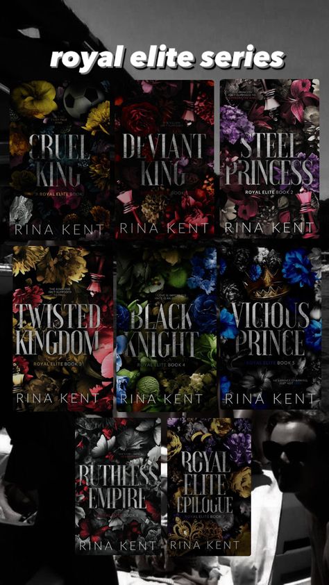 The Royal Elite Series, Royal Elite Series Aesthetic, Rina Kent Books Order, Book Series Covers, Royal Elite Series, Royals Series, Tbr List, Royal Elite, Fantasy Book Series