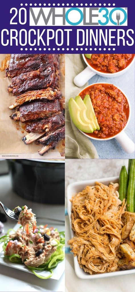 Whole30 Crockpot Recipes, Whole 30 Crockpot Recipes, Nutrition Day, Paleo Crockpot Recipes, Whole30 Meals, Health Lunch, Crockpot Dinner Recipes, Whole 30 Meal Plan, Cheap Clean Eating