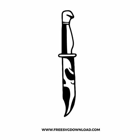 Scream Tattoo Ghostface Knife, Easy Knife Tattoo, Scream Svg Free, Ghostface Knife Drawing, Scream Knife Drawing, Ghost Face Knife Tattoo Ideas, Scream Cricut, Ghostface Knife Tattoo, Scream Clipart