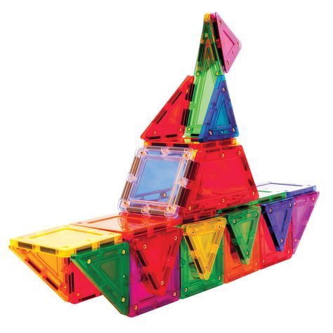 TileBlox Rainbow 42pc - The Home Classroom | EAI Education Vetenskapliga Experiment, Magnet Activities, Magna Tiles, 3d Geometric Shapes, Isosceles Triangle, Magnetic Construction, Magnetic Building Blocks, Magnetic Tiles, Geometric Inspiration