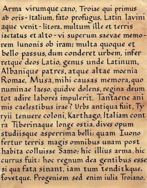 Latin Calligraphy (from Virgil's Aeneid). Photograph of a handmade piece of call , #SPONSORED, #Virgil, #Aeneid, #Latin, #Calligraphy, #piece #ad Latina Girl Aesthetic, Latin Calligraphy, Roman Literature, Latin Grammar, Latina Aesthetic, Latin Language, Growth And Decay, Ancient Languages, Commonplace Book