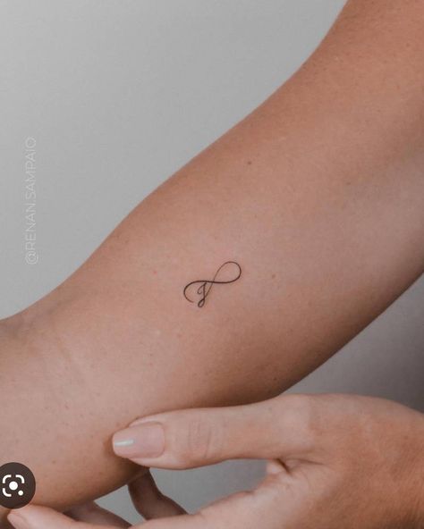 J Tatoos Initial, Initial J Tattoo, Initials Tattoos For Women, Fiance Tattoos, J Initial Tattoo, Letter Tattoos On Hand, Letter J Tattoo, Small Name Tattoo, Small Infinity Tattoos