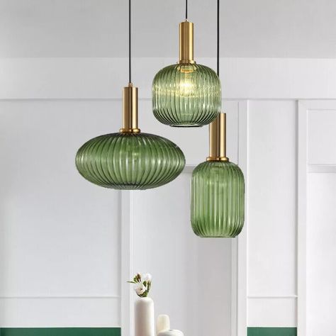 Modern Ribbed Glass Pendant Lamp Ceiling Light Kitchen Bar Lighting Loft Fixture | eBay Kitchen Bar Lighting, Pendant Light Fixtures Kitchen, Green Pendant Light, Glass Pendant Ceiling Light, Glass Ceiling Pendant, Dining Room Light Fixtures, Lamp Ceiling, Kitchen Ceiling Lights, Light Kitchen