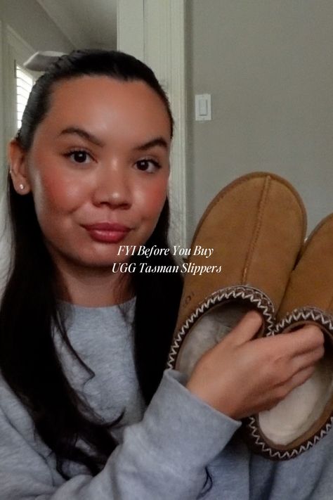 my experience with the viral UGG Tasman Slippers one year into owning them! shop this slippers now! https://rstyle.me/+aSJs2XSzDK36r_NMLQGClg *affiliate* Ugg Tasman Vs Ultra Mini, Style With Ugg Tazz, How To Wear Tasman Uggs, Ugg Tazz Vs Tasman, What To Wear With Ugg Tasman Slippers, How To Wear Ugg Tasman Slippers, Styling Tasman Uggs, How To Style Tasman Uggs, Ugg Classic Slipper Outfit