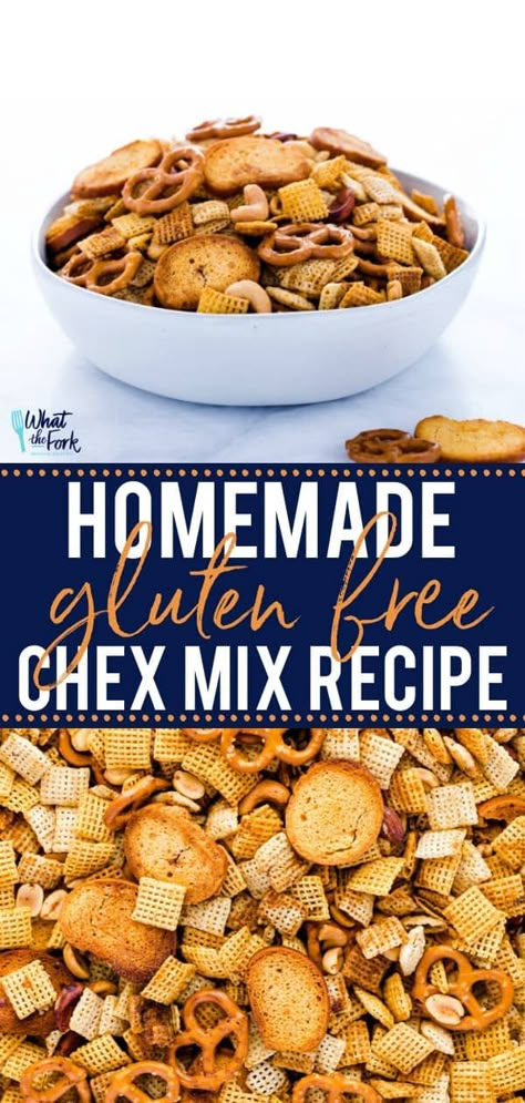 Gluten Free Chex Mix Recipes, Homemade Chex Mix Recipe, Gluten Free Chex, Snacks Gluten Free, Gluten Free Snacks Recipes, Homemade Chex Mix, Chex Mix Recipe, Gluten Free Snack, Dairy Free Snacks