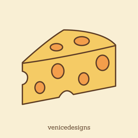 Cheese Icon Design Clipart Cheese Vector Illustration, Cheese Clipart, Cheese Vector, Cheese Illustration, Cheese Drawing, Postcard Ideas, Small Doodle, Easy Cheese, Cheese Sticks