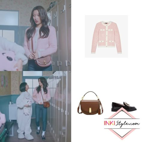 'True Beauty' Episodes 5-6 Fashion: Moon Ga-Young As Im Ju-Gyeong #kdrama #kdramafashion #koreanfashion #moongayoung Straykids Halloween, True Beauty Outfits, Drama Clothes, Young Outfit, Drama Outfit, Kdrama Outfits, Beauty Outfits, Pink Denim Jacket, Kdrama Fashion