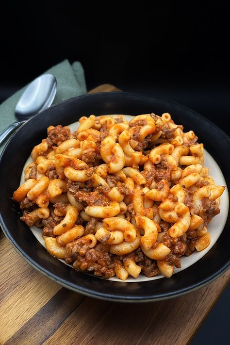 This goulash recipe is truly a classic American comfort food! A hearty pasta dish made with ground beef and a rich tomato-based sauce. It all comes together in about 30 minutes. My family loves it! The Best Goulash, Best Goulash, Best Goulash Recipes, American Comfort Food, Goulash Recipe, Harvest Kitchen, Goulash Recipes, Elbow Macaroni, Tomato Pasta