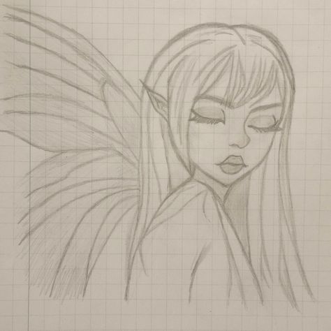 Unlock Your Artistic Potential: Master the Art of Pencil Drawing click to learn more... Elves Aesthetic Drawing, Bratz Sketch Drawing, Elf Side Profile Drawing, Fairy Grunge Drawing Ideas, Fairy Hairstyles Drawing, Nature Fairy Drawing, Elf Face Drawing, Aesthetic Fairy Drawing, Fairy Sketch Simple