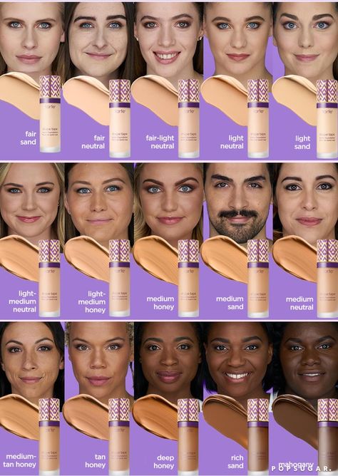 Yes, Tarte Shape Tape Foundation Is Launching — and We Have Every Single Detail (Exclusive!) Tarte Shape Tape Concealer Shades, Tarte Concealer Swatches, Tarte Shape Tape Foundation, Tarte Shape Tape Concealer Swatches, Concelear Makeup Best, Trendy Foundation, Ulta Finds, Contour Ideas, Kawaii Cosmetics