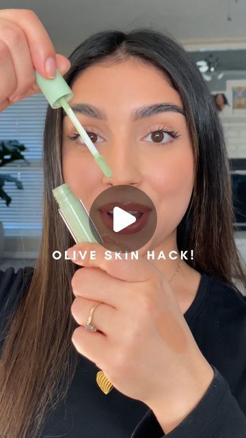 142K views · 5.7K likes | Mia Galvan on Instagram: "Green color corrector for olive skin!💚🫒 @elfcosmetics camo color corrector in green #makeuphacks #makeuptips #oliveskin #greencolorcorrector" Elf Camo Color Corrector, Green Color Corrector How To Use, Elf Green Color Corrector, Green Corrector, Green Color Corrector, Green Concealer, Corrector Concealer, Olive Skin, Too Faced Concealer