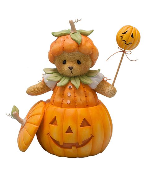 Cherished Teddies Halloween, Cherish Teddies, Bear Pumpkin, Enesco Figurines, Polymer Clay Halloween, Teddy Collections, Cherished Teddies, Bear Figurine, Love Bear