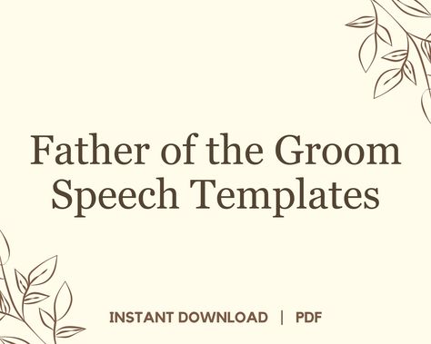 Groom Speech Template, Father Of The Groom Speech, Mother Of The Groom Speech, Mother Of Groom Speech, Speech Template, Speech Wedding, Groom's Speech, Father Of The Groom, Best Man Speech