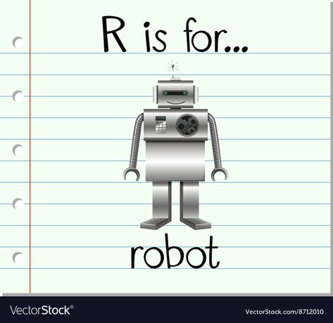 R Is For Robot, Letter R, Png Images, Adobe Illustrator, Vector Images, High Resolution, Illustrator, Web Design, Resolution