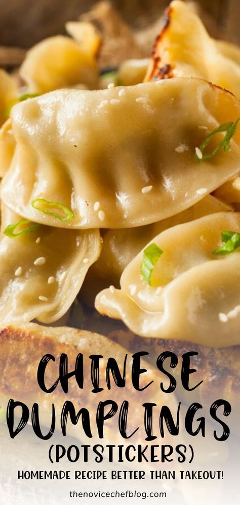 Homemade Potstickers, Homemade Wonton Soup, Easy Dumplings Recipe, Potstickers Recipe, Easy Dumplings, Homemade Chinese, Homemade Chinese Food, Wonton Recipes, Homemade Dumplings