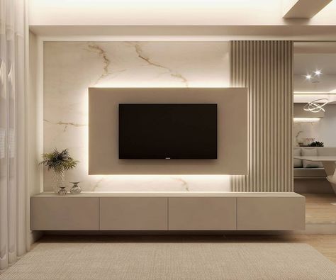 Tv Wall Decor For Bedroom, Wall Unit Designs Living Rooms, Classy Tv Unit Designs, Television Wall Ideas, Classy Living Room Ideas, Tv Units In Living Room, Tv Unit Wall Design, Television Decor, Living Room Tv Wall Ideas