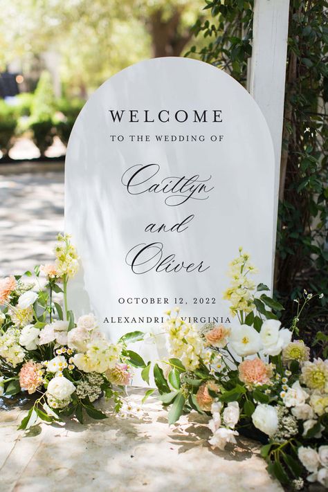 Classic Wedding Invitation | The Caitlyn Wedding Welcome Sign Elegant, Hanging Wedding Welcome Sign, Ceremony Signs Wedding, Wedding Signage Ideas Entrance, Wedding Ceremony Welcome Sign, Welcome Wedding Sign Entrance, Signage Wedding, Wedding Welcome Sign, Welcome Sign Wedding