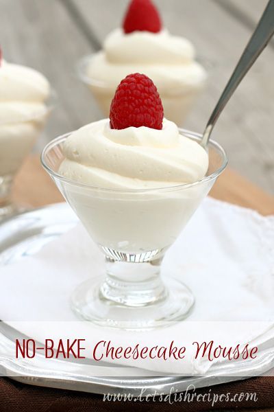 No-Bake Cheesecake Mousse Cheesecake Mousse Recipe, Mousse Dolce, Cheesecake Mousse, Elegant Desserts, Small Desserts, Mousse Recipes, Lemon Cheesecake, No Bake Cheesecake, Perfect Desserts