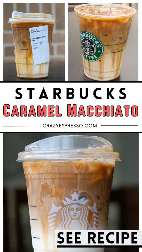 Starbucks caramel macchiato at home (Starbucks Caramel Macchiato Recipe) Copycat Caramel Macchiato, Keto Caramel Macchiato Starbucks, Healthy Caramel Macchiato Starbucks, Diy Starbucks Caramel Macchiato, Starbucks Hot Caramel Macchiato Recipe, Carmelicious Scooters Recipe, Starbucks Iced Caramel Macchiato Recipe, Starbucks Caramel Macchiato Order, Starbucks Machiatto Drinks