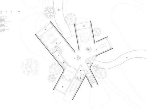 Grow with the Forest Valley Villas / Origin Architect Greenhouse Floor Plan, Greenhouse Restaurant, Forest Valley, First Floor Plan, Architecture Today, Construction Drawings, Model Drawing, Acropolis, Visitor Center