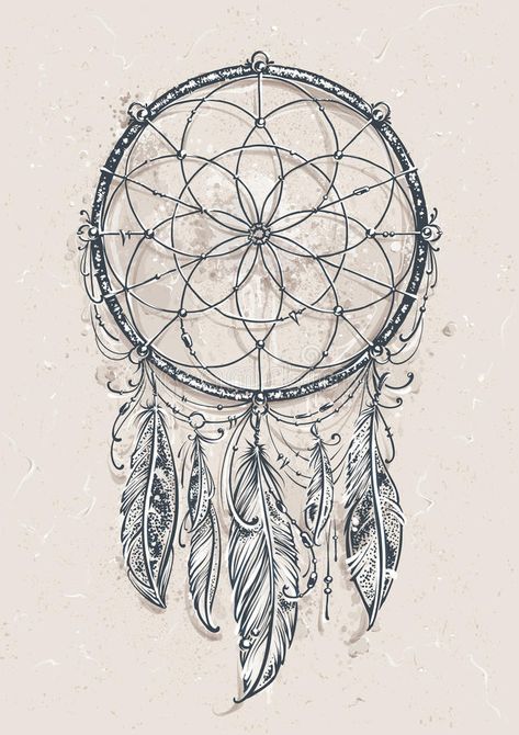 Mandalas, Dream Catcher Tattoo, Dream Catcher Sketch, Atrapasueños Tattoo, Dreamcatcher Drawing, Dream Catcher Vector, Dream Catcher Drawing, Indian Dream Catcher, Native American Tattoo